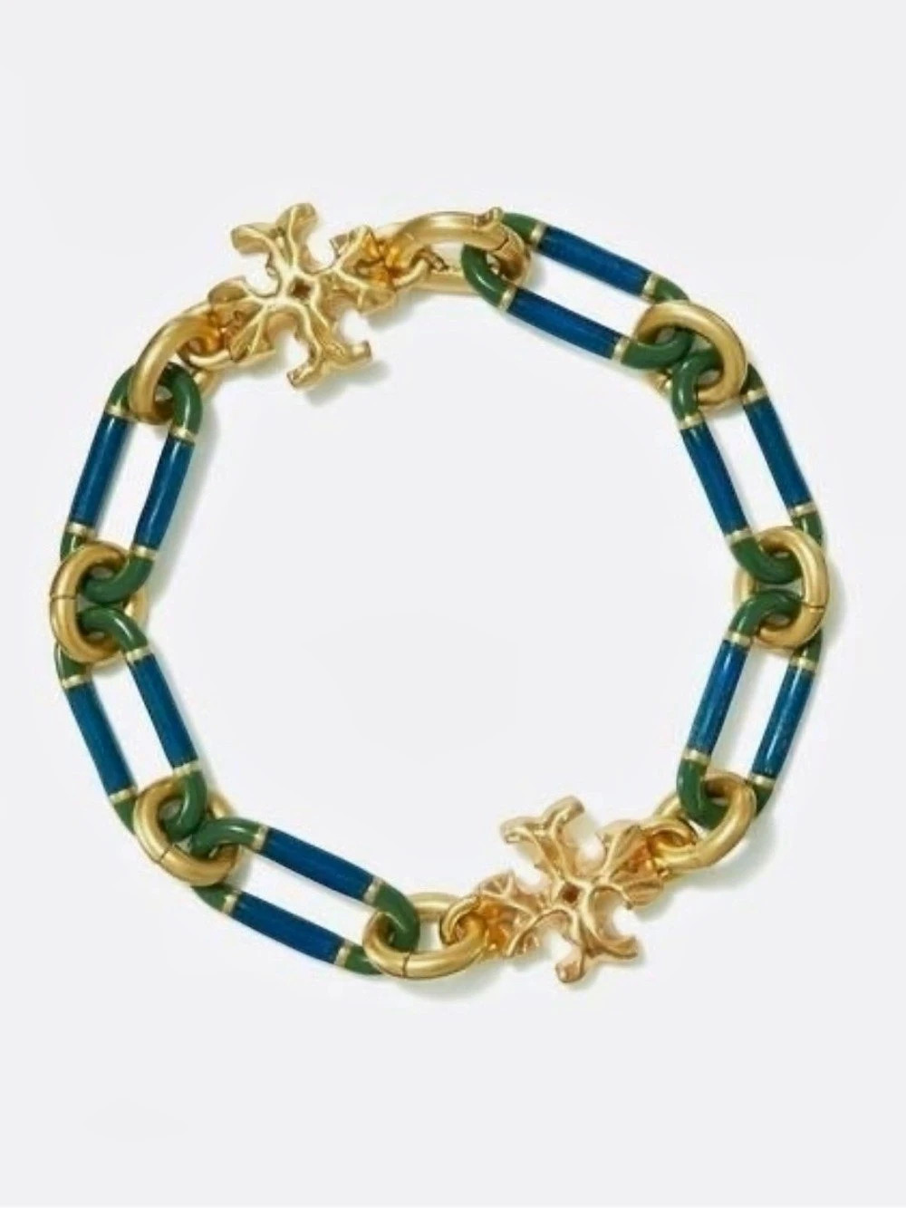Tory Burch Roxanne Chain Link
Bracelet - Green Multi with Dust Bag